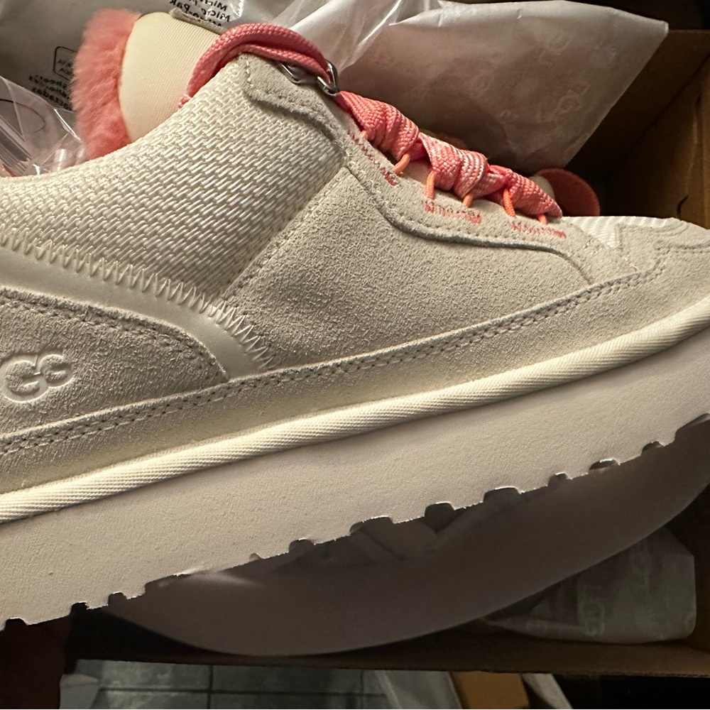 UGG White and Pink Sneakers - Picture 3 of 6